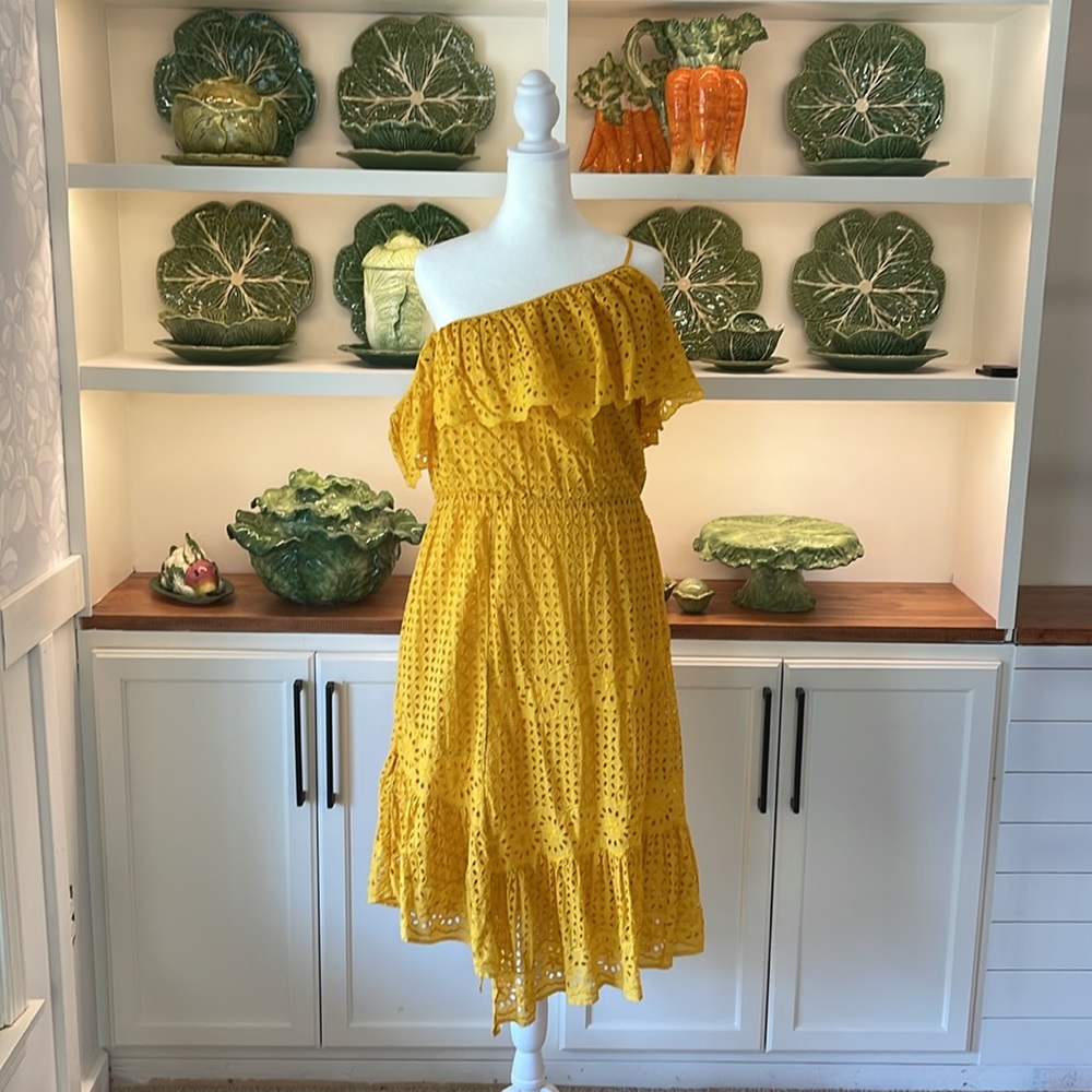 Joie Assymetrical Eyelet Dress Size M